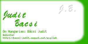 judit bacsi business card