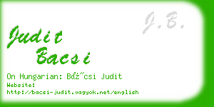 judit bacsi business card